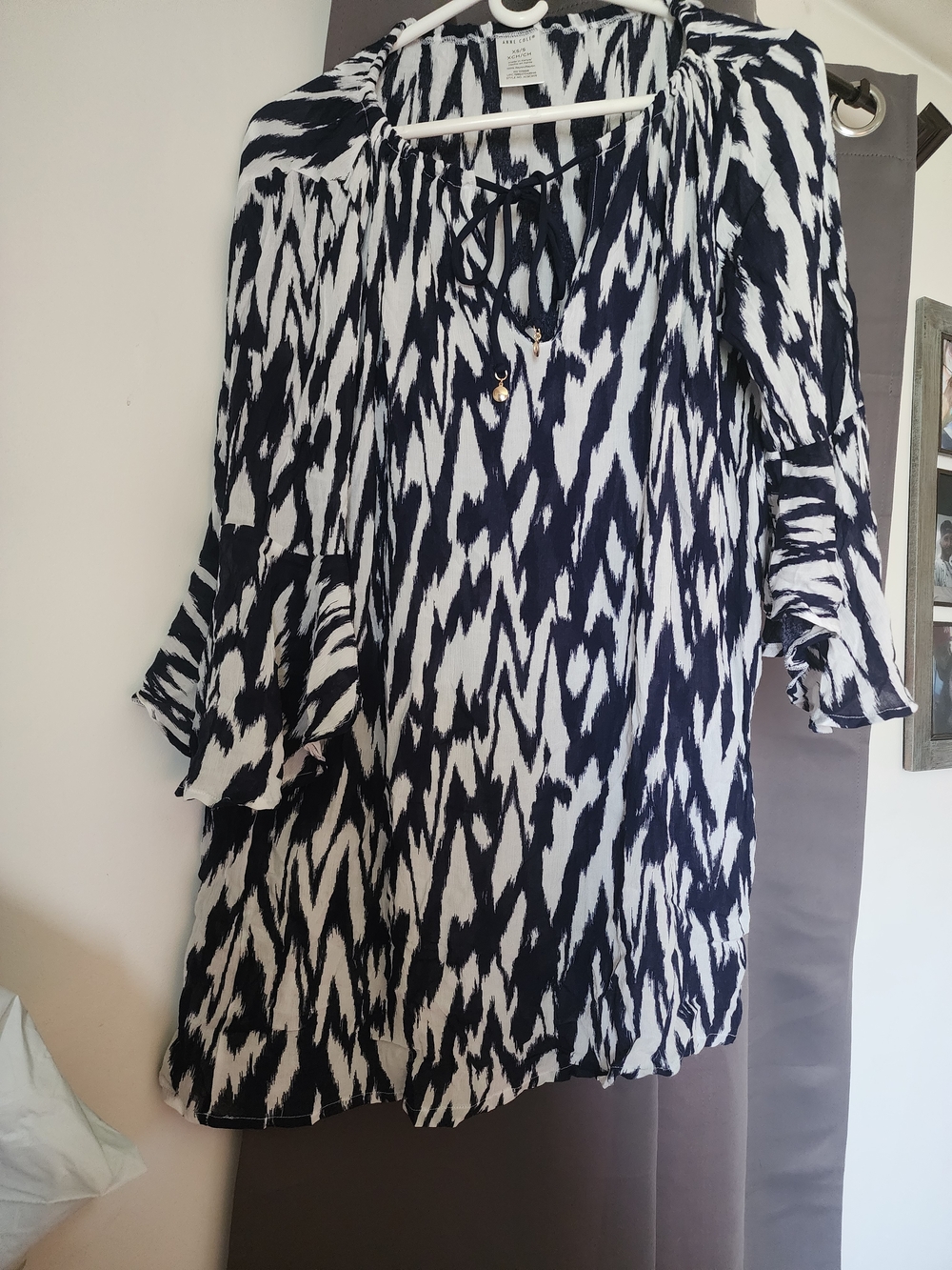 Womens Navy And White Swim Cover Up